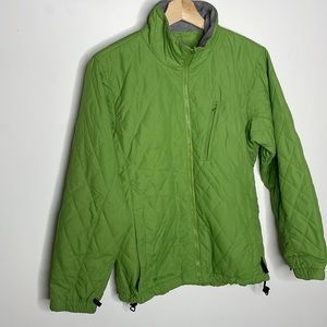 Columbia Core Interchange Quilted Jacket Sz Small Green Ladies